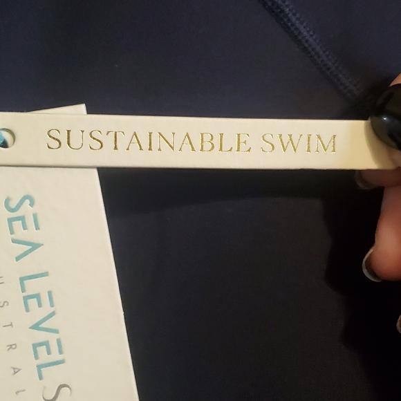 SEA LEVEL SWIM.AUSTRALIA.  ONEPIECE. NWT NIGHT SKY BLUE. SZ 14. - Picture 8 of 11